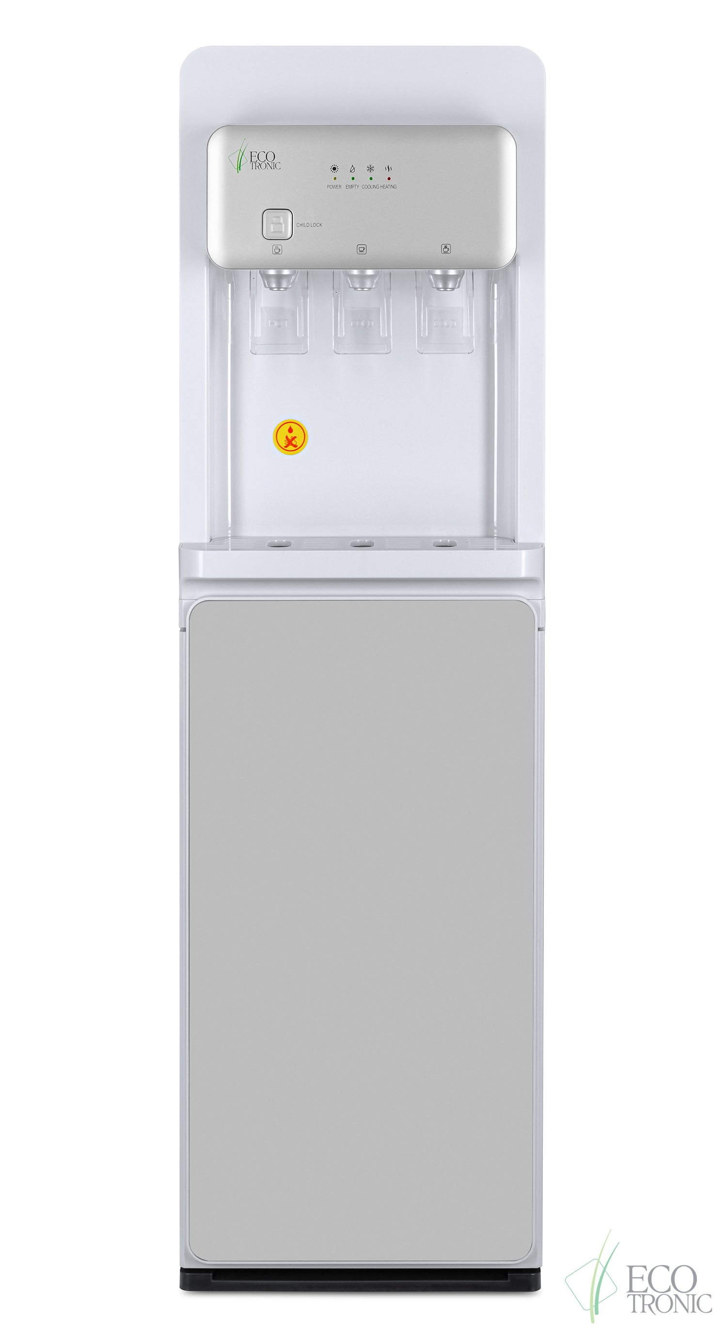 Кулер с нижней загрузкой Ecotronic K43-LXE white-silver