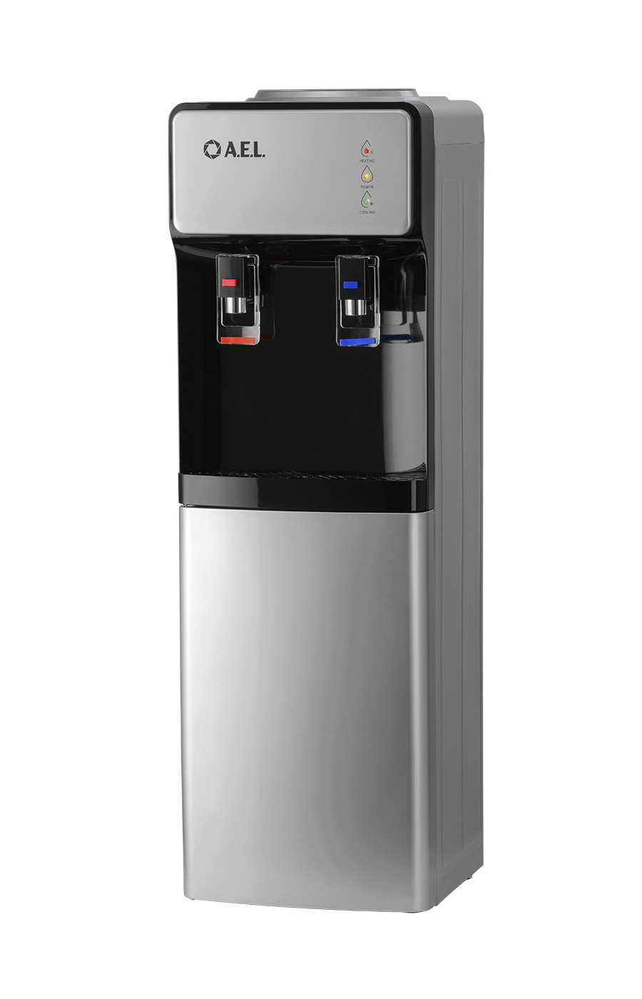 Кулер для воды LD-AEL-92c silver/black со шкафчиком